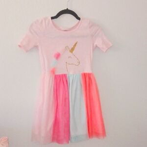 Carter's Pink and Multicolor Unicorn Dress